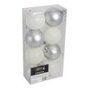 Christmas Decoration 8 Pack 50mm Glitter / Plain Baubles -
