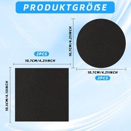 4 Stück Trampolin Reparaturset, Selbstklebende Nylon Reparatur Patches, Quadratische und Rund Trampolin Flicken, für Sprungtuch, Matten und Trampoline Netze, Zur Reparatur von Löchern und Rissen