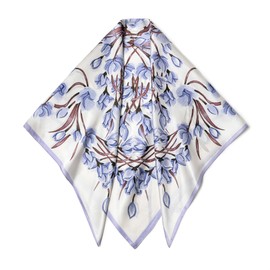 SHIROUYU 100% Mulberry Silk Scarf 35" Large Square Lightweight Scarf - Women's Silk Shawl -Silk Headband With Gift Packed