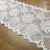 364days Rose Garden Long Tablecloth Runner White Lace Mat Rug
