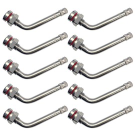VOTNMIC Truck Tire Valve Stems, TR545D 60 Degree Valve Stem Extension Adaptor Compatible with Alcoa 22.5in 24.5in Aluminum Wheels (Pack of 10) (TR545D-10pcs)