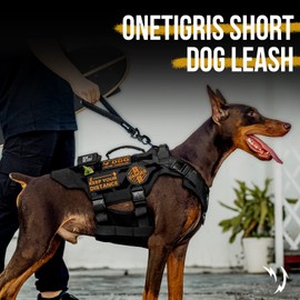 OneTigris BOLT Short Traffic Dog Leash for Small Medium Large Dogs(Black,S)
