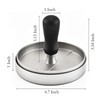 YIKANGHENG Meat Barbecue Presses Mold, 4.6 Inch Stainless Steel Round