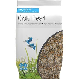 Aqua Natural Gold Pearl 20lb Gravel Substrate for aquascaping, Aquariums, vivariums and terrariums 2-4mm