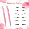 12 Pieces Eyebrow Razor Shaper Shavers Trimmers for Women and