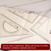 HARFINGTON 4piece Triangle Ruler Square Set 18cm, 16cm 30/60 and