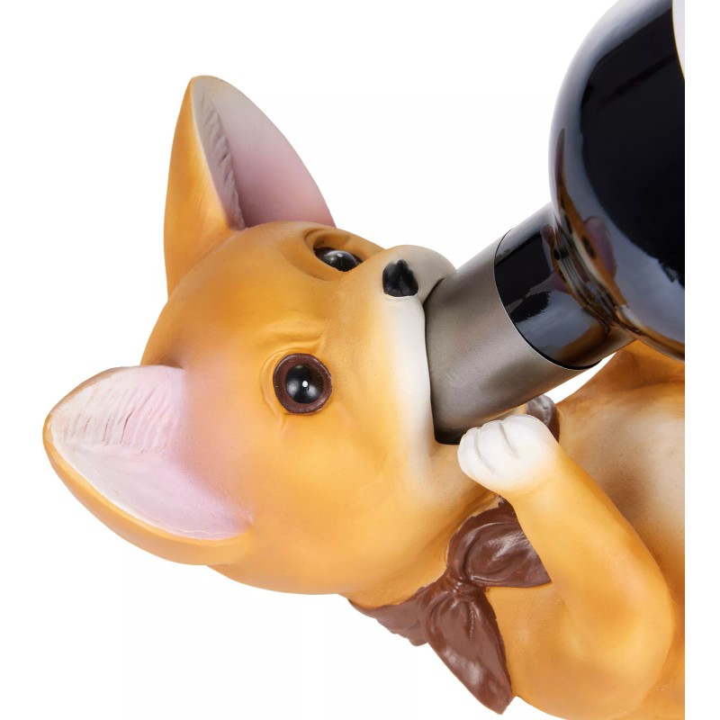 BRUBAKER Wine Bottle Holder Thirsty Dog - Chihuahua - Drunk