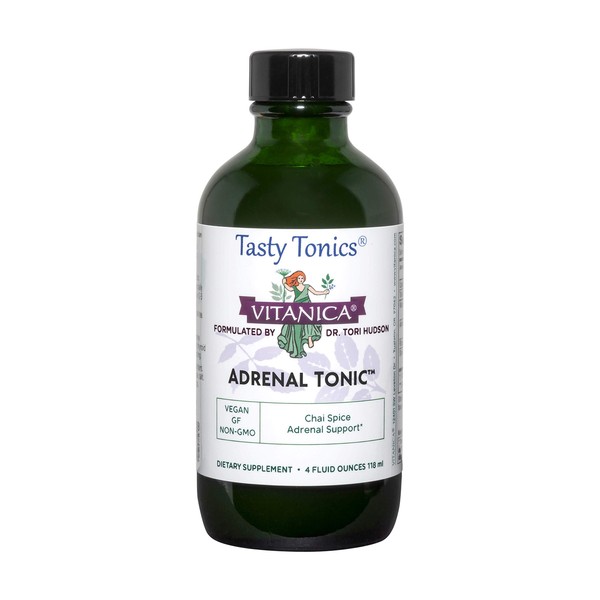 Vitanica - Adrenal Tonic, Adrenal Support, Vegetarian, 4 Ounce (Packaging May Vary)