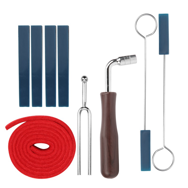 Piano Tuning Set Tool Mutes Wrench Fork Lever Felt Temperament