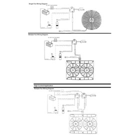 Dual Electric Cooling Fan Wiring Install Kit 185 Degree On 165 Off Engine Fan Thermostat Temperature Switch 40/50 AMP Relay Kit