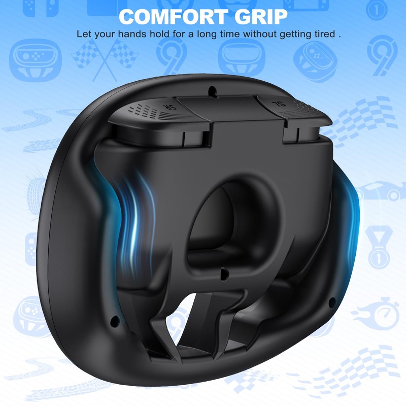HASACOOL Switch Lenkrad, 2x Lenkrad Ergonomisches für Switch 2 Zubehör