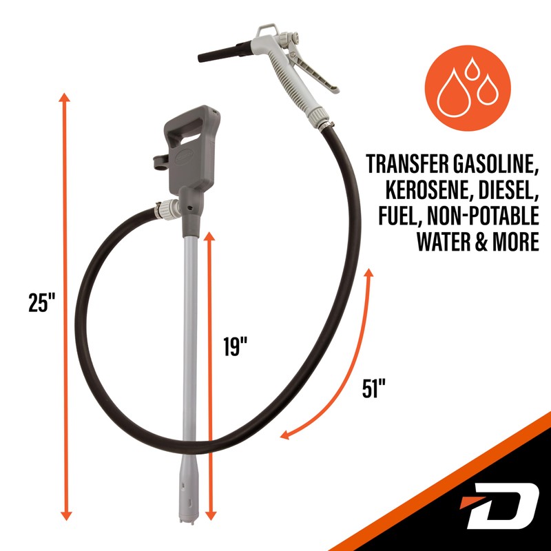 Automatic Fuel Transfer Pump with Nozzle for Quick Flow Control