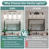 Ascher Bathroom Light Fixtures, 4-Light Vanity Light Over Mirror, Brushed