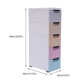Storage Plastic Drawers Dresser Storage Cabinet with Drawers Closet Tall Dresser Organizer for Clothes Bedroom Room Furniture Organizer Unit for Hallway Entryway 15.75"D x 7.87"W x 33.07"H