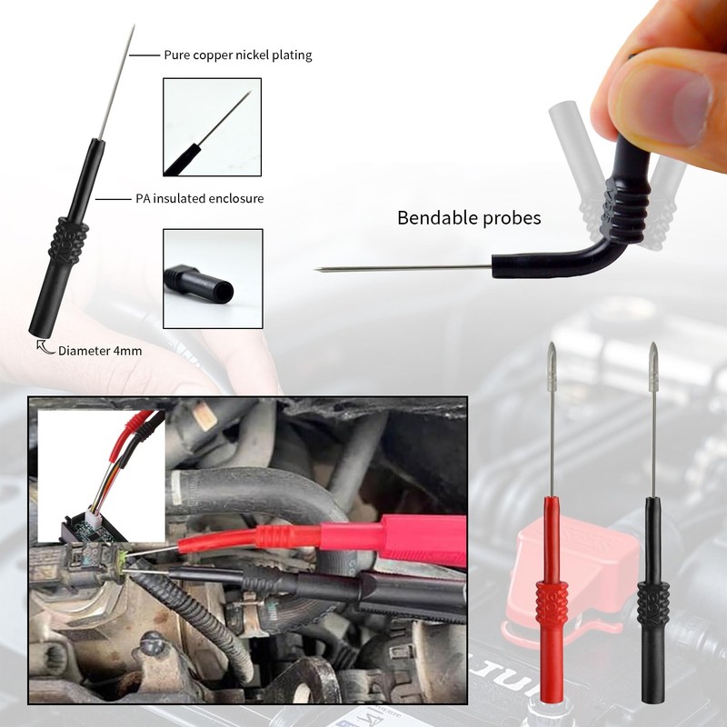Back Test Probe Kit, Backprobing, Diagnostictesting,Electrical Troubleshooting Automotive Test Lead