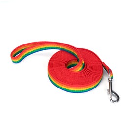 Siumouhoi Strong Durable Nylon Dog Training Leash, 1 Inch Wide Traction Rope, 6 ft 10ft 15ft Long, for Small and Medium Dog (Rainbow, 15 Feet)