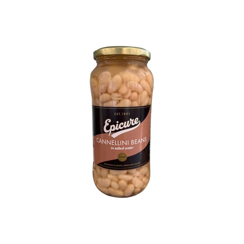 Epicure Cannellini Beans In Salted Water, 540 g Jar (Pack