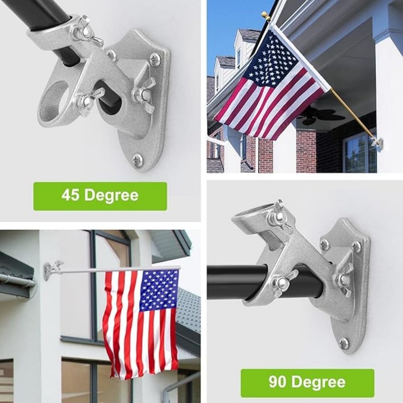 Flag Pole Holder, Outside House Flag Pole Bracket, Heavy Duty