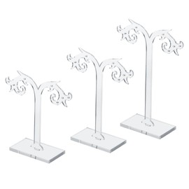 PATIKIL Earring Display Stand, 6 Pieces Acrylic Earring Holder Earring Stand Storage Organiser Necklace Stand for Jewellery Photography, Transparent