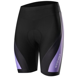 NOOYME Women's Bike Shorts 3D Padded Cycling Short with Ride in Color Design Cycling Shorts (XXL, Light Purple)