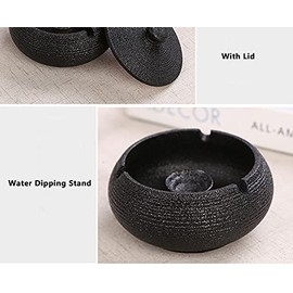 Ceramic Decor Jar Home Jar Decor Jar with Lid Home Office Decoration Anti-Skid Ceramic Depth Green