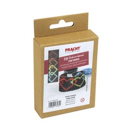 Pracht Creatives Hobby 5884-00241 DIY Craft Kit for Making a Heart Bead Bracelet, with Black and Colourful Miyuki Beads, Total Size Approx. 14 x 3 cm