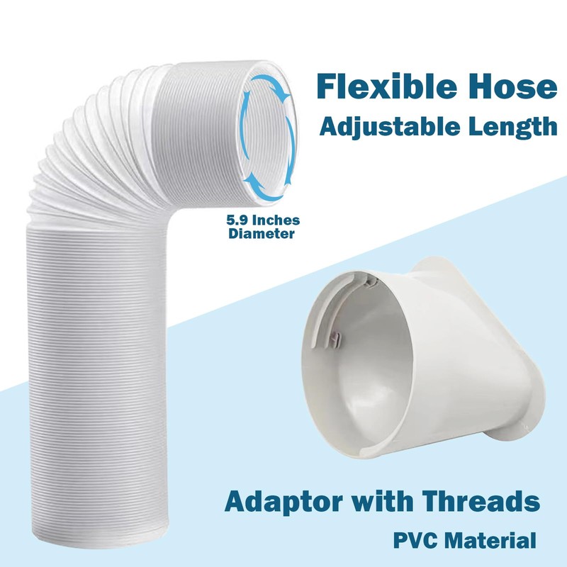 Portable Air Conditioner Window Vent Kit, 5.9 Inch Diameter 59