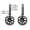 Takelablaze Bike Training Wheels Mute Flash Wheels Adjustable Bicycle Stabilizer