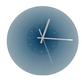 Bewinner 30,5 cm Große, Moderne Wanduhr mit Sonnenuntergang, Stilvolle, Rahmenlose, Nicht Tickende Uhr, Geräuschlose, Nicht Tickende Wanduhr für Wohnzimmer, Schlafzimmer, Küche (Blue)