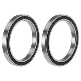 sourcing map 6810-2RS Deep Groove Ball Bearings 50mm Inner Dia 65mm OD 7mm Bore Double Sealed Chrome Steel Z2 2pcs