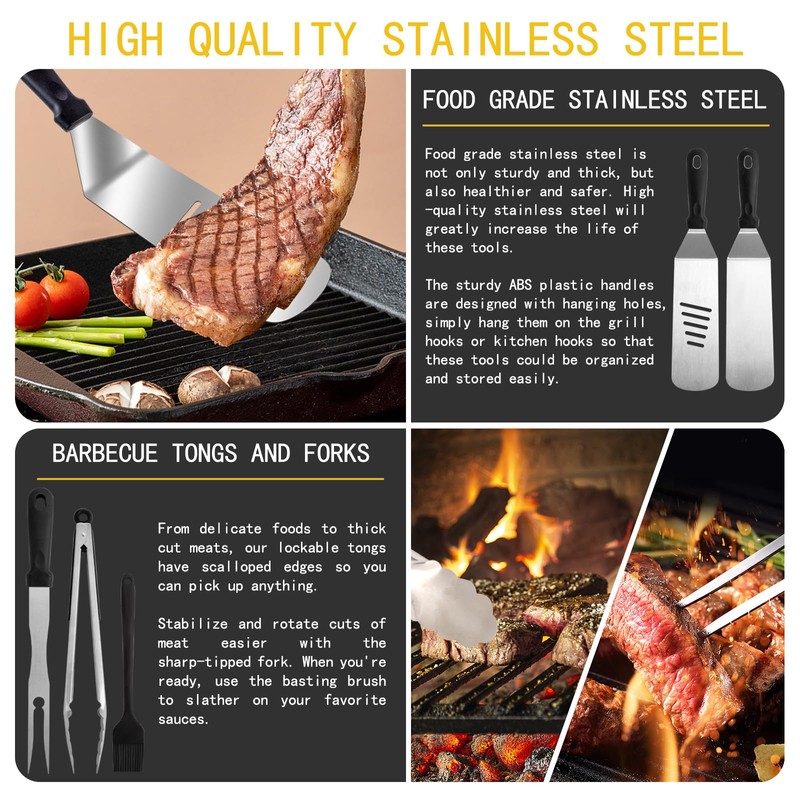 Supernal 46pcs Blackstone Griddle Accessories Upgraded Barbecue Presses Flat Top