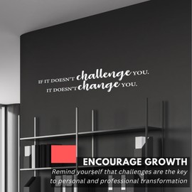 My Vinyl Story - Calcomanía de pared con frase de vinilo motivacional para gimnasio u oficina, calcomanía de pared inspiradora, fácil de aplicar y extraíble (negro, 36 x 10 pulgadas)