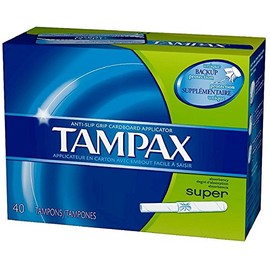 Tampax Super Absorbency cardboard Tampons, 40 Count
