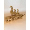 Solid Brass Duck Family " HOME SWEET HOME " House
