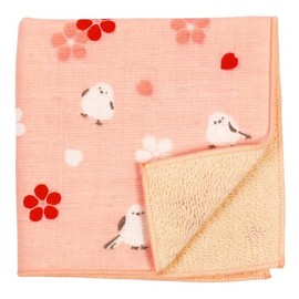 Hamamonyo Washed Towel Handkerchief, Fluffy, Pink