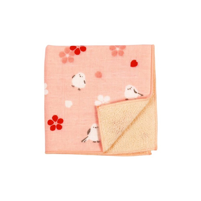 Hamamonyo Washed Towel Handkerchief, Fluffy, Pink