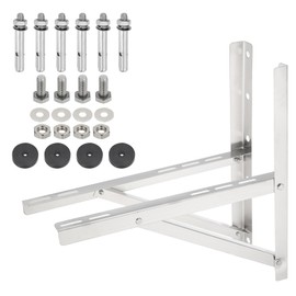 PATIKIL 9000-24000BTU Wall Mounting Bracket for Mini Split Air Conditioner, 1Set Foldable Stainless Steel Stand Support Condenser Up to 620lbs for Hanging