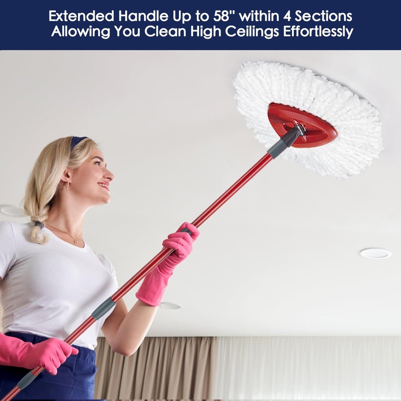 MXZONE Spin Mop Handle Replacement Compatible with O Cedar Spin
