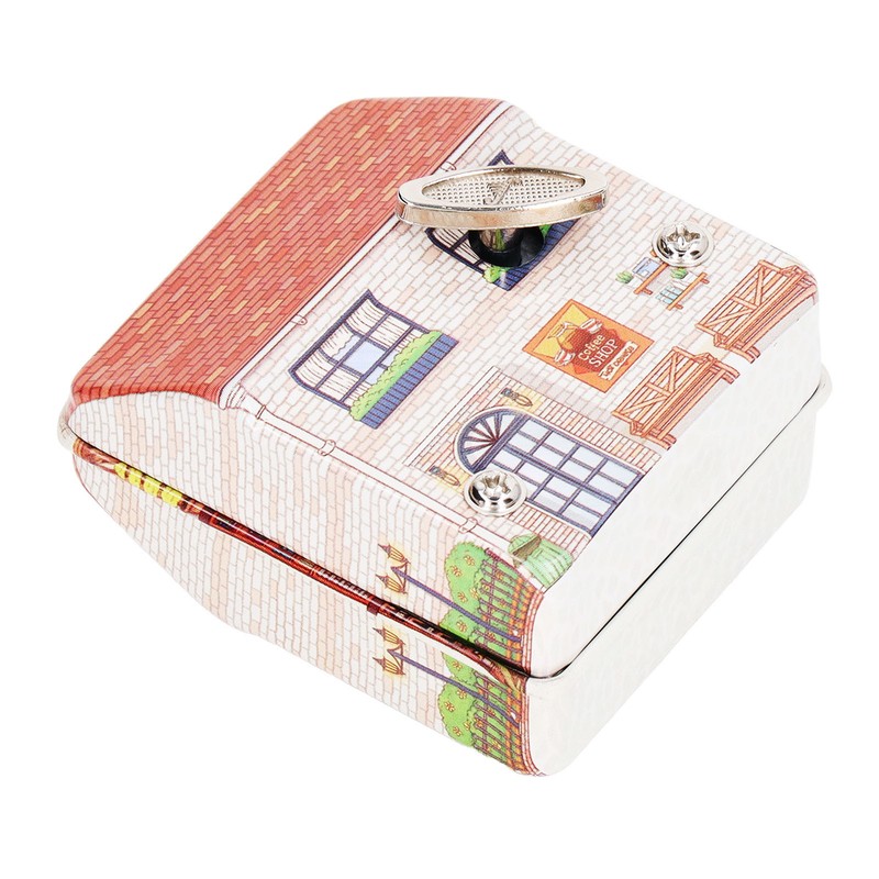 Metal Music Box Cute Exquisite Small House Design Mini Portable