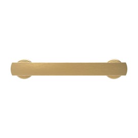 Hickory Hardware 1 Pack Solid Core Kitchen Cabinet Pulls, Luxury Cabinet Handles, Hardware for Doors & Dresser Drawers, 3-3/4 Inch (96mm) Hole Center, Brushed Golden Brass, American Diner Collection