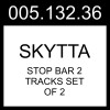 IKEA SKYTTA Stop Bar 2 Tracks, Set Of 2 White