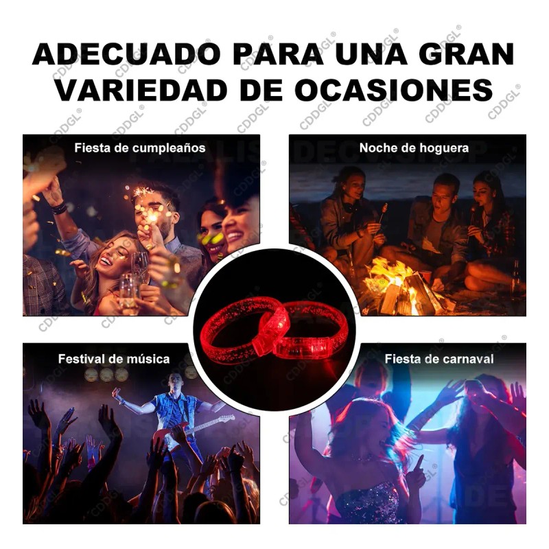 20 Pulsera Neon Cyalume Luminosa Glow Fiesta Boda Batucada