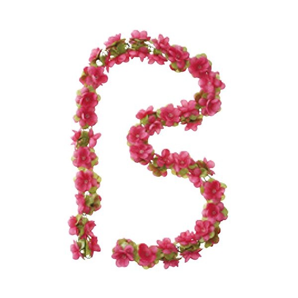 Basil Bicycle Decoration Flower Garland, 130 cm - Fuchsia
