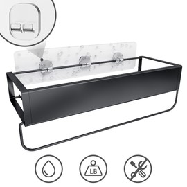 2-Pack Shower Caddy Adhesive Strong Sticky Waterproof Heavy-duty Wall Stick Adhesives Hook Strip Nail Free Transparent Adhesive Pad for Kitchen Racks, Bathroom Shelves, Storage Organizers