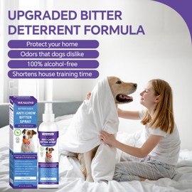 WEALLIN No Chew Spray for Dogs - 6.76 Fl Oz, Bitter Apple Spray for Dogs, Dog Deterrent Spray, Stops Chewing and Licking, Protects Furniture, Prevents Wound Licking, Non-Toxic, Alcohol-Free