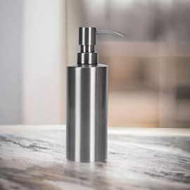 MIJOMA Stainless Steel Soap Dispenser, Dispenser for Liquid Soap, 350 ml, Ideal for Kitchen and Bathroom