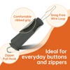 Button Hook with Zipper Pull, 2-in-1 Button Assist Tool for