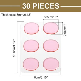 QUARKZMAN 30 Stück Trommel Stoßdämpfer Gel Pads Silikon Stummschaltungs Pads Trommel Stoßdämpfer Mond Gels Pink 33x26x3mm für Trommeln Becken Tonkontrolle
