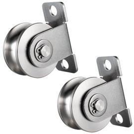 KCNOFNC 48 mm pulley steel cable, pulley for ropes, pulley with 2 ball bearings, pack of 2