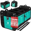 TRUNKCRATEPRO Teal Car Accessories Trunk Organizer Premium Multi Movable Compartments